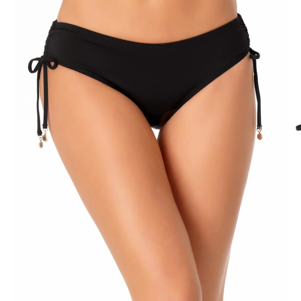 Anne Cole Black Bikini Bottom with Side Ties
